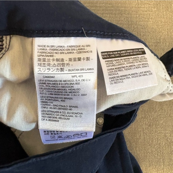 Levis Mid Rise Skinny Pants Navy Blue Size 30 - Picture 2 of 5